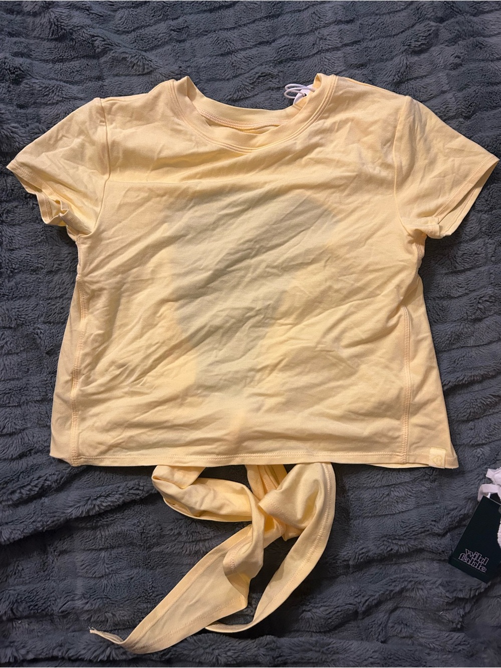 Womens small Blogilates reversible bow back tee